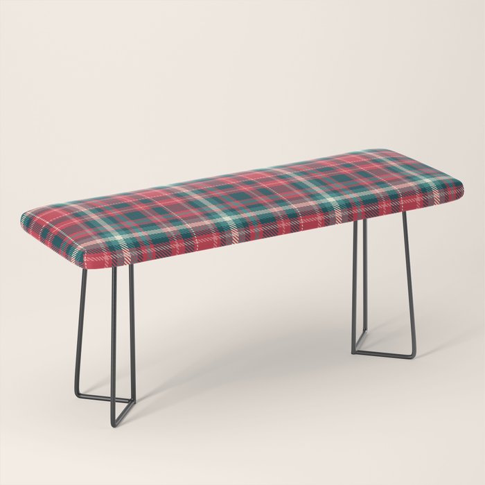 Classic Christmas Plaid Bench Gallery Image 1
