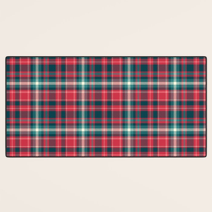 Classic Christmas Plaid Desk Mat Gallery Image 3