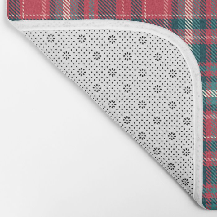 Classic Christmas Plaid Bath Mat Gallery Image 2