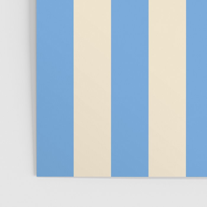 Retro Coastal Blue and White Stripes Poster Gallery Image 3