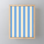 Retro Coastal Blue and White Stripes Mini Art Print Gallery Image 1