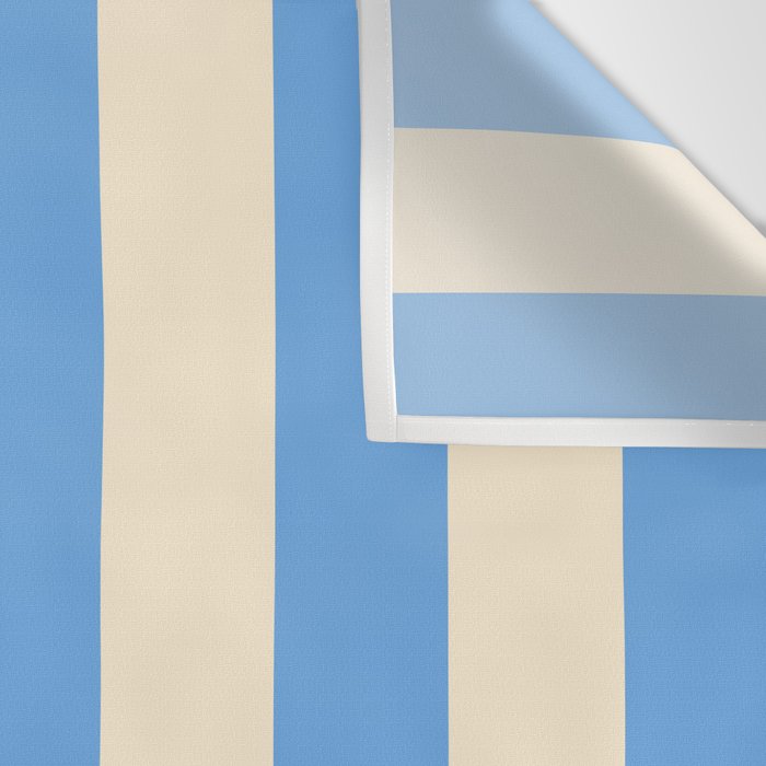 Retro Coastal Blue and White Stripes Wall Tapestry Gallery Image 3