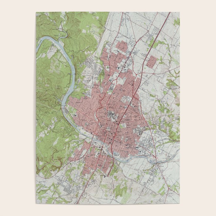 Vintage Map of Austin Texas (1955) Poster Gallery Image 1