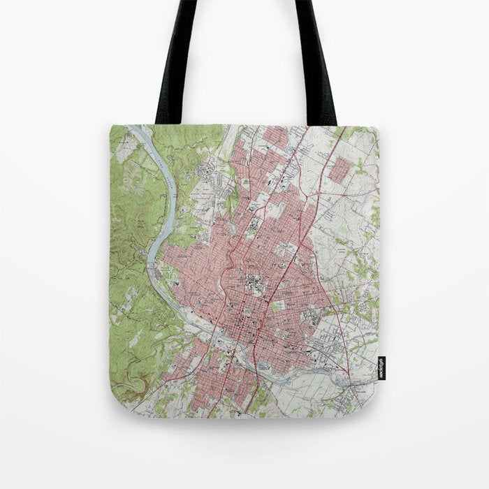 Vintage Map of Austin Texas (1955) Tote Bag Gallery Image 1