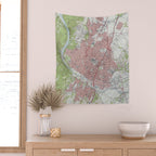 Vintage Map of Austin Texas (1955) Wall Tapestry Gallery Image 2