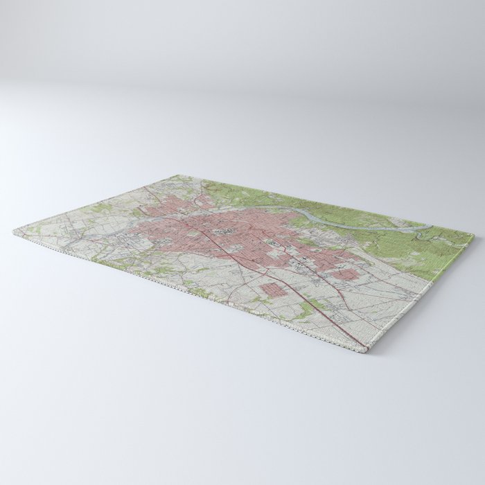 Vintage Map of Austin Texas (1955) Rug Gallery Image 3