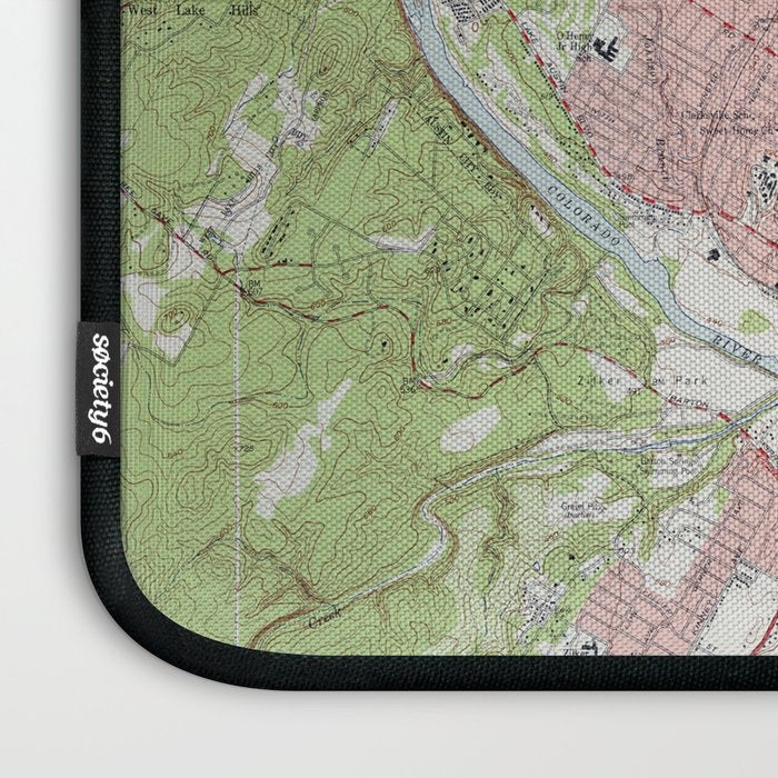 Vintage Map of Austin Texas (1955) Laptop Sleeve Gallery Image 3
