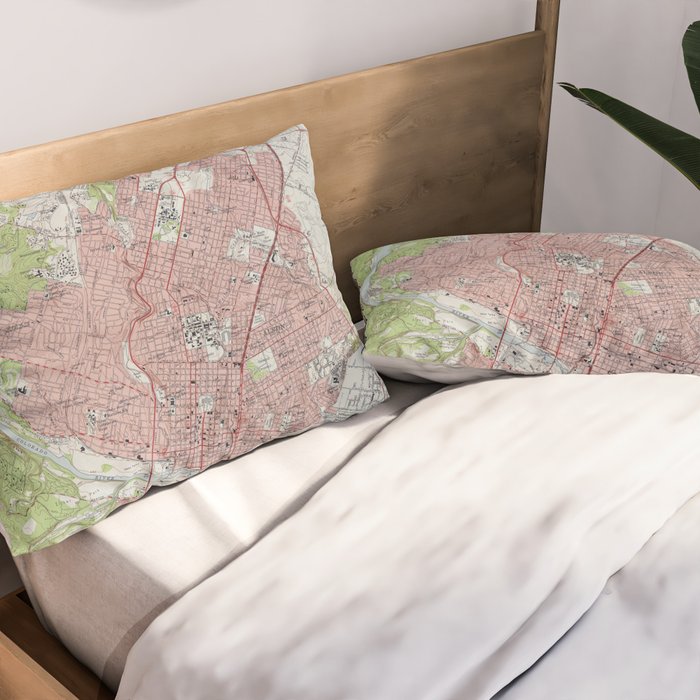 Vintage Map of Austin Texas (1955) Pillow Sham Gallery Image 2