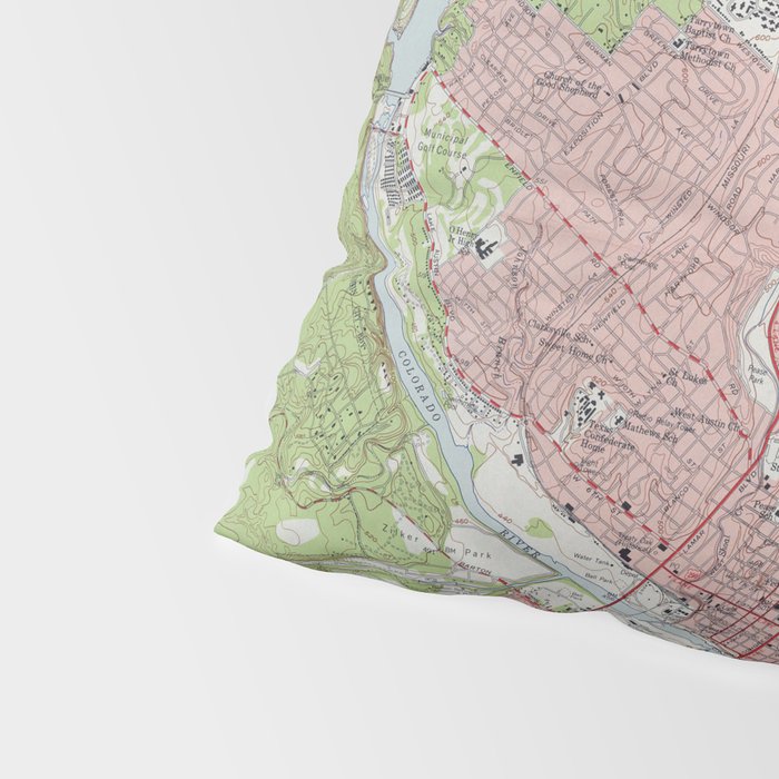 Vintage Map of Austin Texas (1955) Pillow Sham Gallery Image 4
