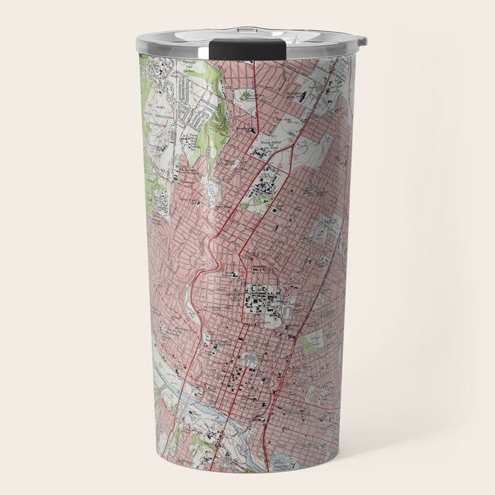 Vintage Map of Austin Texas (1955) Travel Mug Gallery Image 1