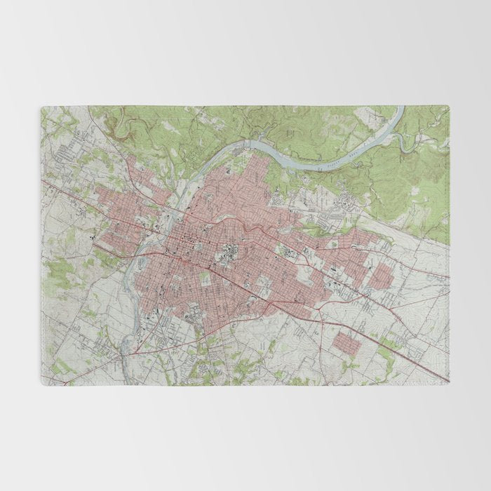 Vintage Map of Austin Texas (1955) Rug Gallery Image 2