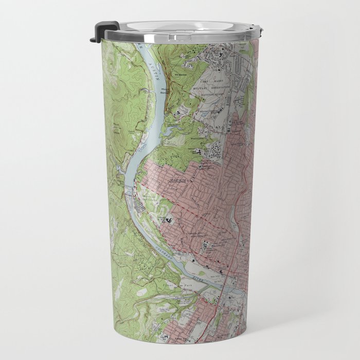Vintage Map of Austin Texas (1955) Travel Mug Gallery Image 3