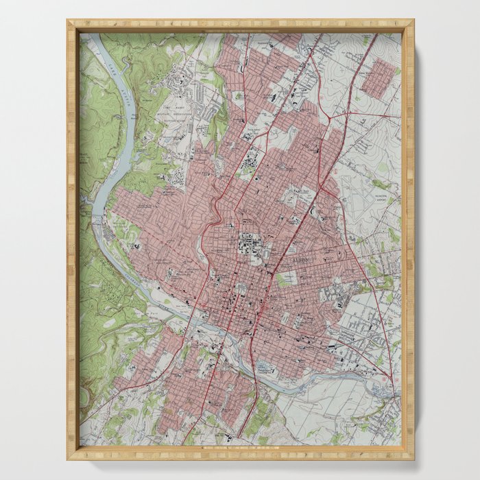 Vintage Map of Austin Texas (1955) Serving Tray Gallery Image 1