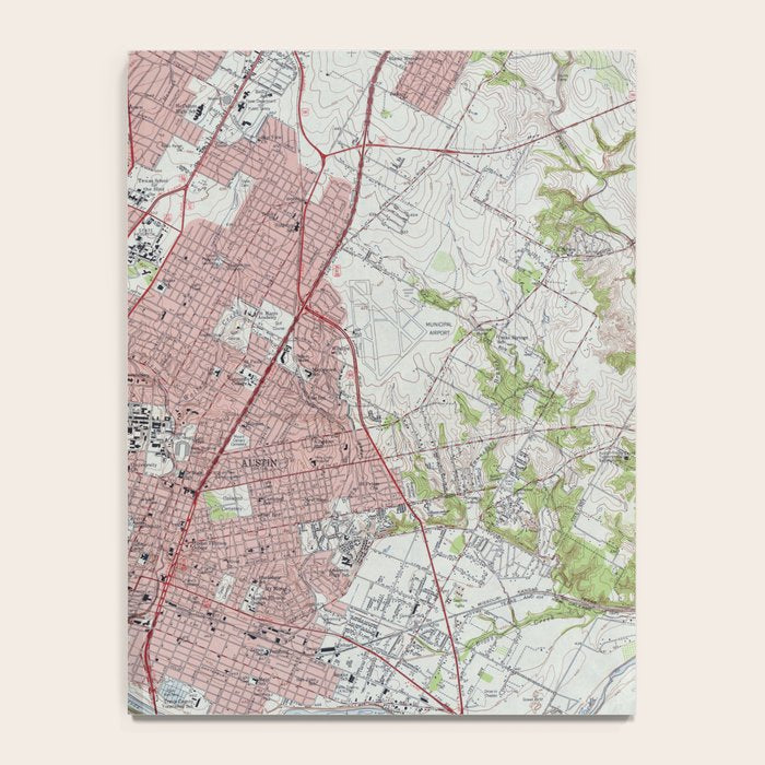 Vintage Map of Austin Texas (1955) Notebook Gallery Image 4