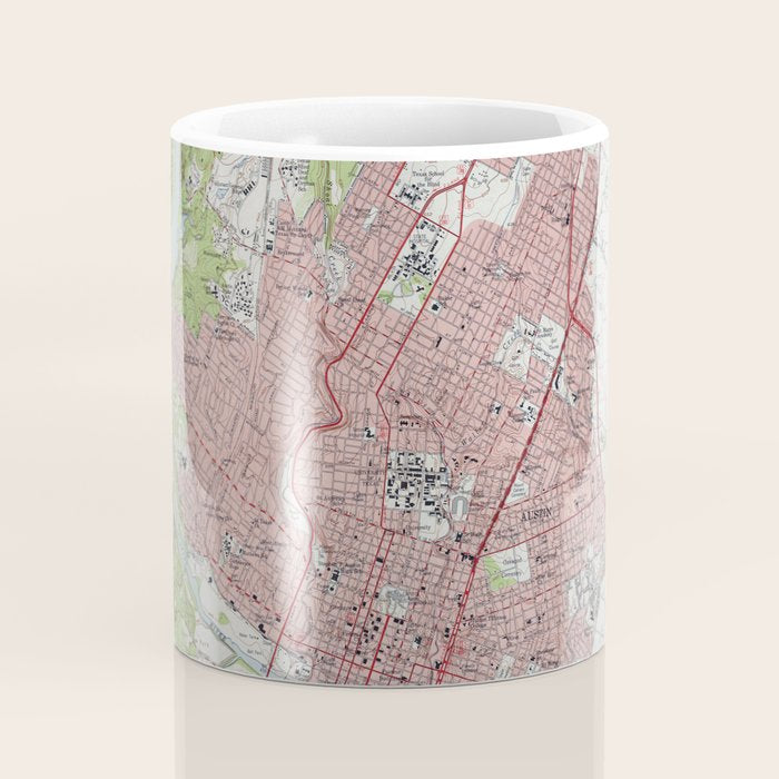 Vintage Map of Austin Texas (1955) Coffee Mug Gallery Image 4