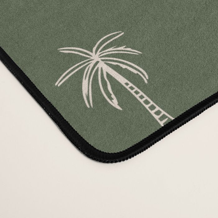 Vintage tropical palm tree beach pattern Desk Mat Gallery Image 4