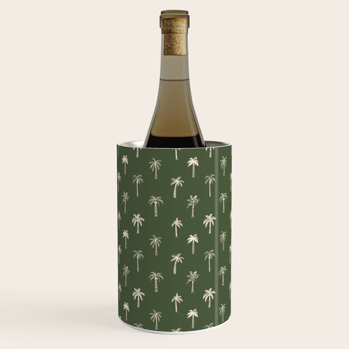 Vintage tropical palm tree beach pattern Wine Chiller Gallery Image 1