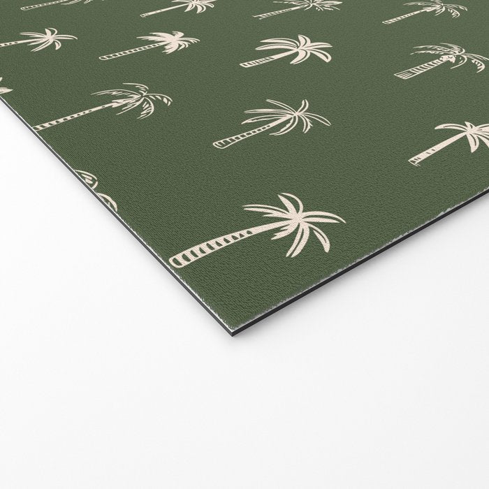 Vintage tropical palm tree beach pattern Welcome Mat Gallery Image 2