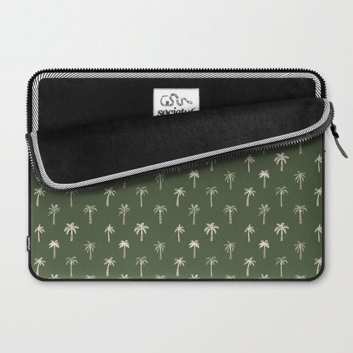 Vintage tropical palm tree beach pattern Laptop Sleeve Gallery Image 2