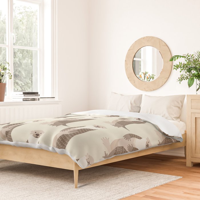 Whimsical Otter Duvet Cover Gallery Image 2