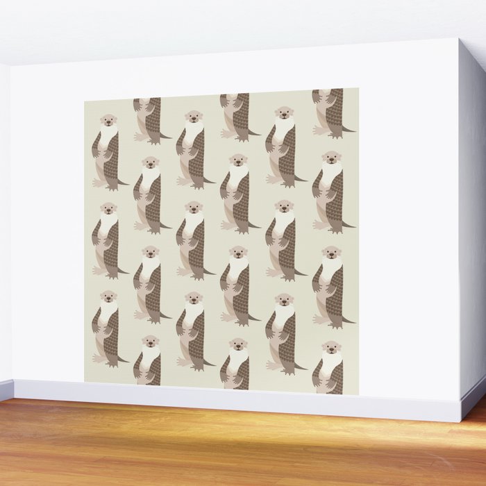 Whimsical Otter Wall Mural Gallery Image 2