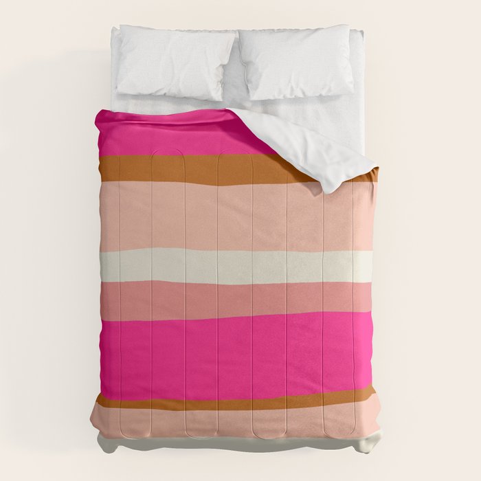 Flamingo Stripes Comforter Gallery Image 1