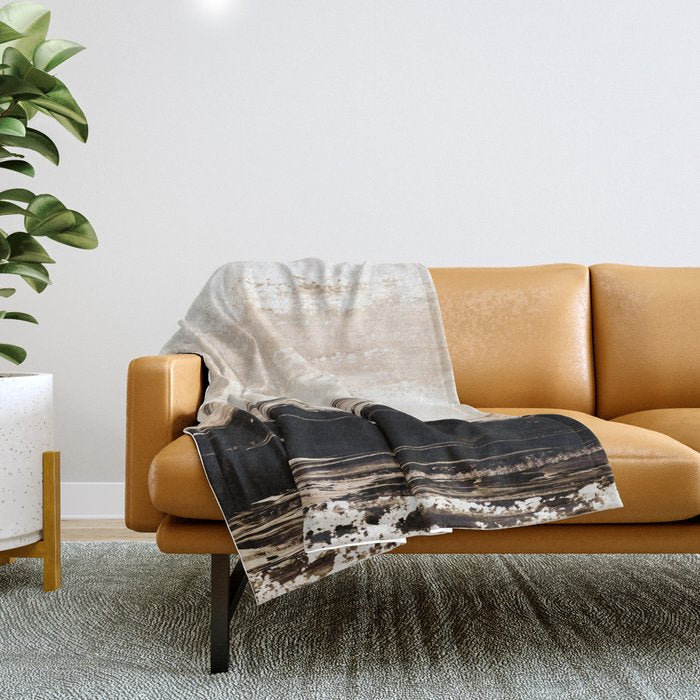 abstract minimalist landscape 14 Throw Blanket Gallery Image 1