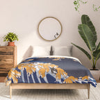 Shiba Inu The Great Wave in Night Comforter Gallery Image 3