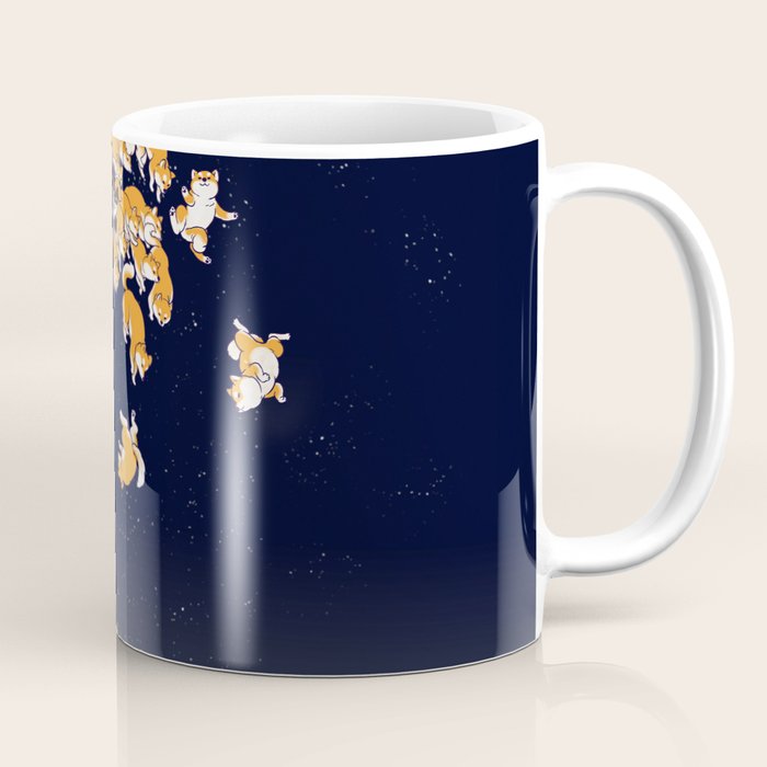 Shiba Inu The Great Wave in Night Coffee Mug Gallery Image 1