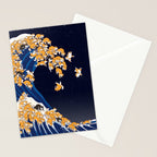 Shiba Inu The Great Wave in Night Stationery Card Gallery Image 2