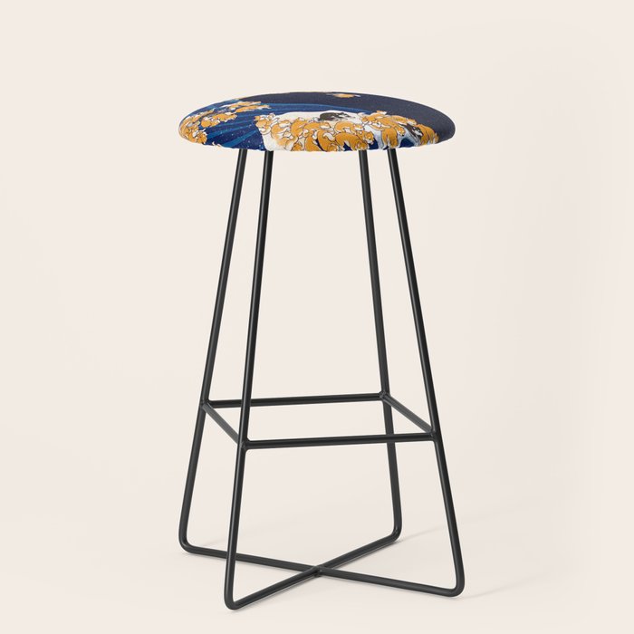 Shiba Inu The Great Wave in Night Stool Gallery Image 1