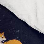 Shiba Inu The Great Wave in Night Comforter Gallery Image 4