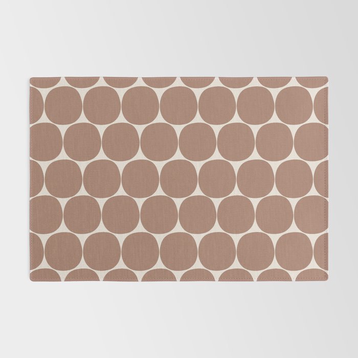 Mid Century Modern Dots Pattern 1 Inspired by PANTONE 17 1230 Color of the Year Mocha Mousse Rug Gallery Image 2