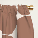 Mid Century Modern Dots Pattern 1 Inspired by PANTONE 17 1230 Color of the Year Mocha Mousse Window Curtain Gallery Image 2