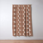 Mid Century Modern Dots Pattern 1 Inspired by PANTONE 17 1230 Color of the Year Mocha Mousse Window Curtain Gallery Image 3