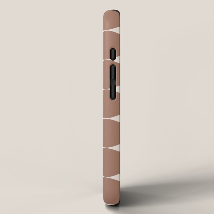 Mid Century Modern Dots Pattern 1 Inspired by PANTONE 17 1230 Color of the Year Mocha Mousse iPhone Case Gallery Image 2