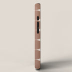 Mid Century Modern Dots Pattern 1 Inspired by PANTONE 17 1230 Color of the Year Mocha Mousse iPhone Case Gallery Image 2