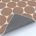 Mid Century Modern Dots Pattern 1 Inspired by PANTONE 17 1230 Color of the Year Mocha Mousse Rug Gallery Image 4