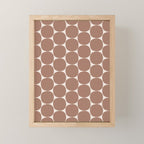Mid Century Modern Dots Pattern 1 Inspired by PANTONE 17 1230 Color of the Year Mocha Mousse Mini Art Print Gallery Image 1