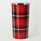 Red + Black Plaid Travel Mug Gallery Image 1