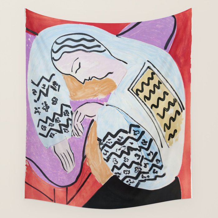 Henri Matisse - The Dream - 1940 Artwork Wall Tapestry Gallery Image 1