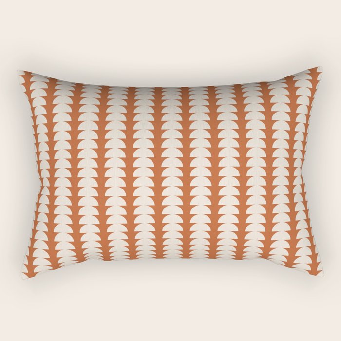 Maude Pattern - Vintage Orange Rectangular Pillow Gallery Image 1