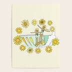 surfs up little ones // retro surf art by surfy birdy Poster Gallery Image 4