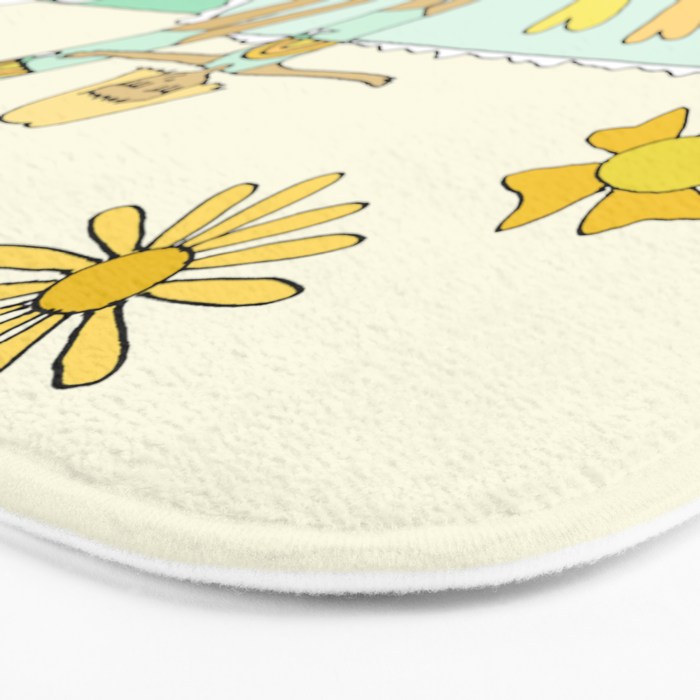 surfs up little ones // retro surf art by surfy birdy Bath Mat Gallery Image 3