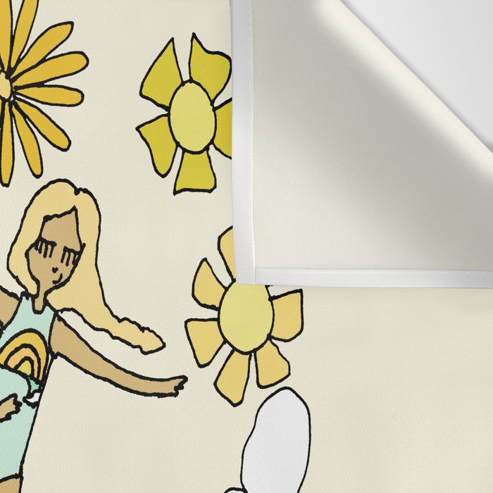 surfs up little ones // retro surf art by surfy birdy Wall Tapestry Gallery Image 3