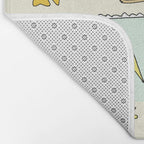surfs up little ones // retro surf art by surfy birdy Bath Mat Gallery Image 2