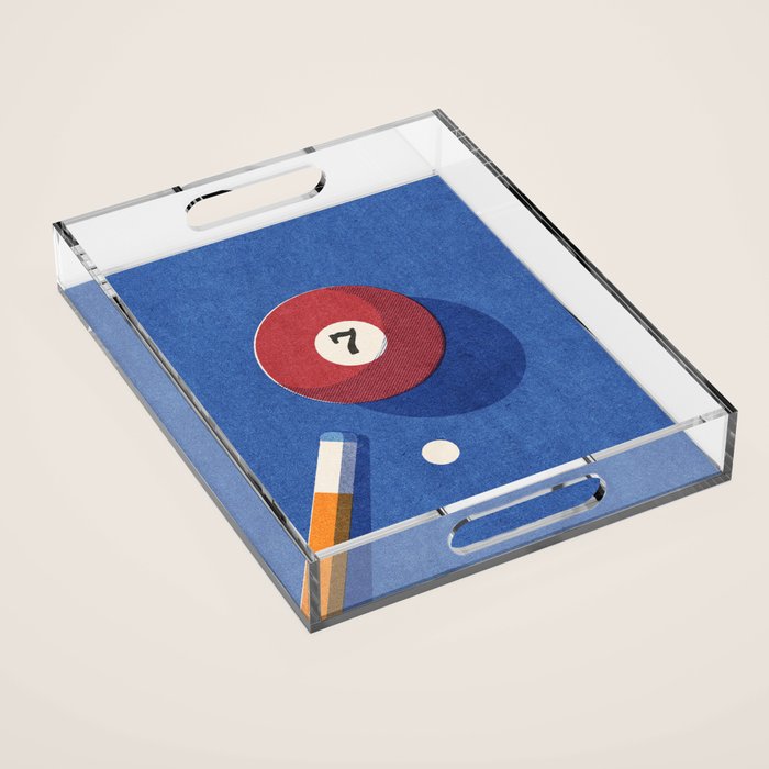 BALLS / Billiards - ball 7 I Acrylic Tray Gallery Image 1