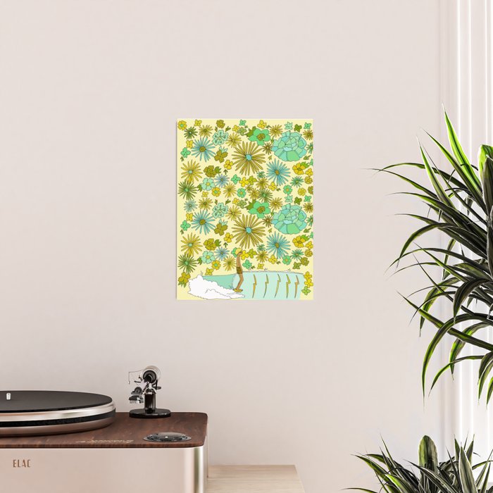 retro daydreams hang 10 florida // retro surf art by surfy birdy Poster Gallery Image 2