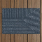 Lines (Annapolis Blue) Outdoor Rug Gallery Image 1