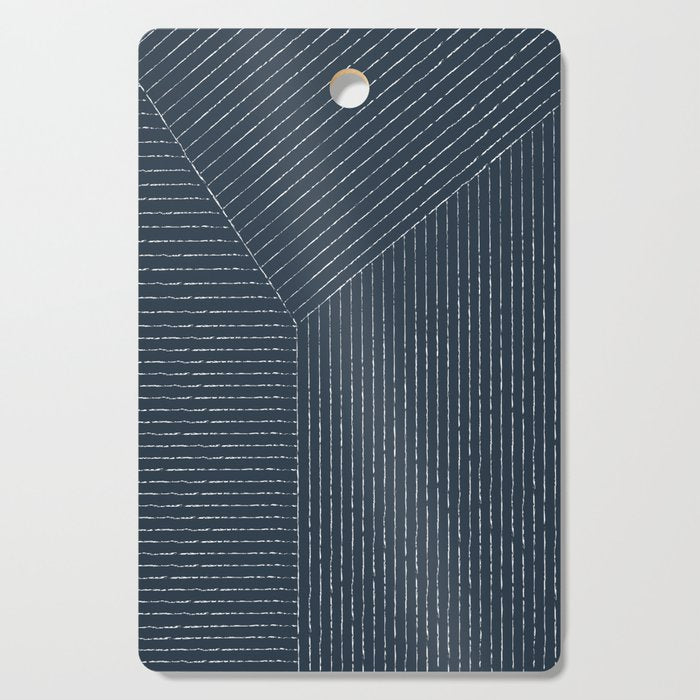 Lines (Annapolis Blue) Cutting Board Gallery Image 1